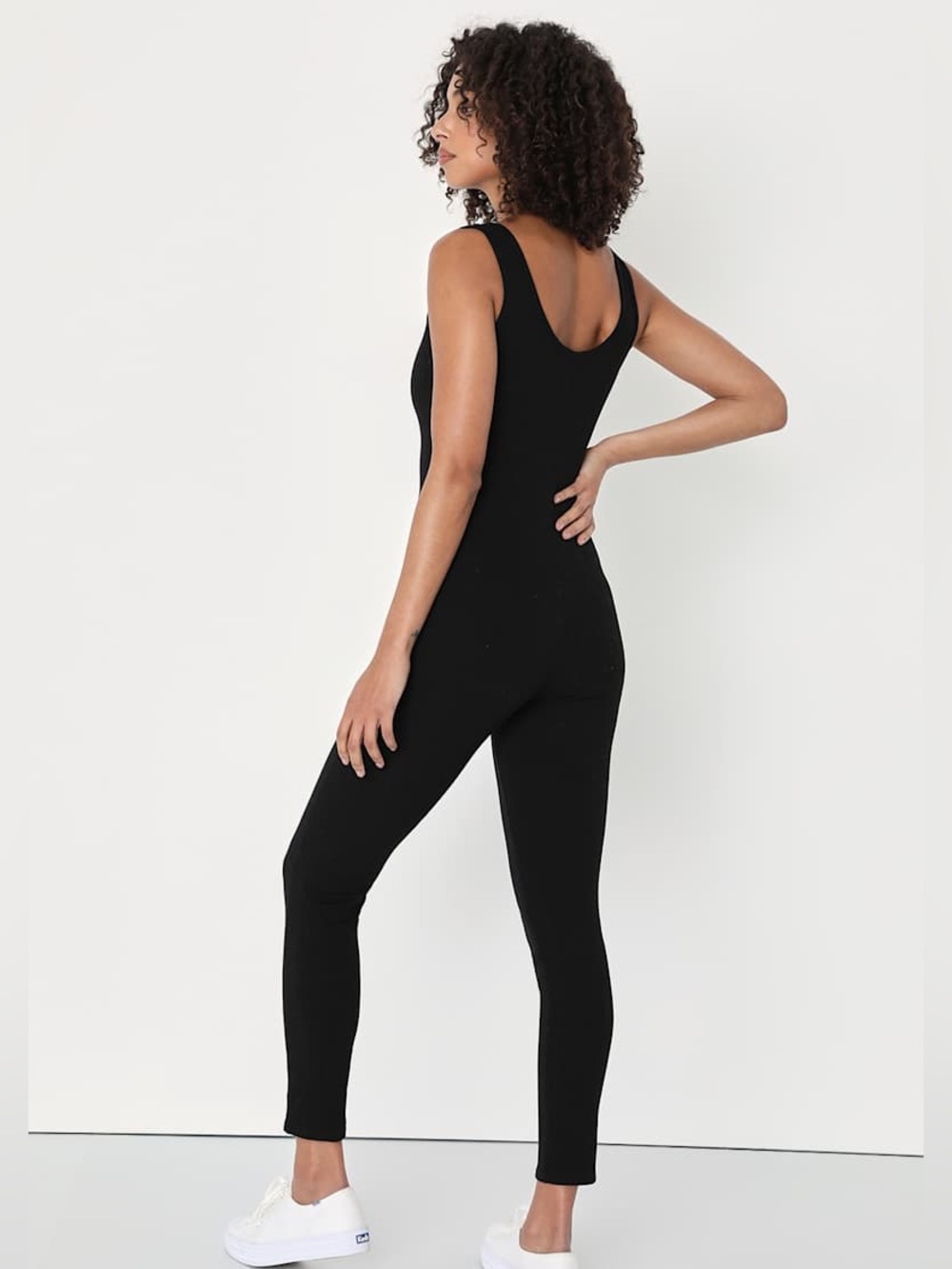 Lulu’s Black Cat Suit XL Black Jumpsuit - Picture 3 of 7